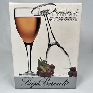 Luigi Bormioli Michelangelo Masterpiece Blown Crystal White Wine Glass Set of 4